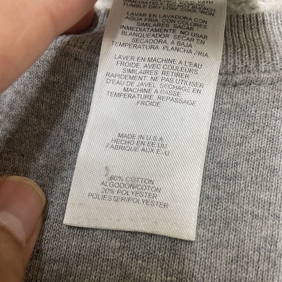Adidas Sweatshirt Crewneck Pullover Grey Size XLarge Vintage Flag Tag - Picture 7 of 8